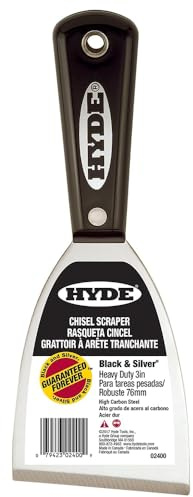 HYDE Hyde-02400 02400 2400 Stiff Chisel Scraper, 3, 3 Inch, No Color