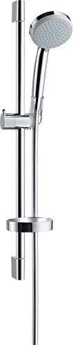 hansgrohe Croma 100 Ensemble de douche Vario EcoSmart 9 l/min avec barre Unica'C 65 cm et porte-savon, chromé, 27776000