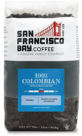 San Francisco Bay Colombian Supremo, Whole Bean Coffee, 908g - Medium Roast