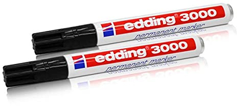edding 2X 3000 permanenta märkpennor svart 1,5–3 mm