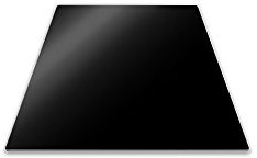 Pebbly - 1/2 Planche de Protection Noire en Verre Trempé - Idéale pour une plaque de cuisson 50 x 28 cm