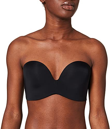Wonderbra - Ultimate Strapless - Soutien-gorge de tous les jours - Bandeau - Uni - Femme - Noir - FR : 85B (Taille fabricant : 85B)