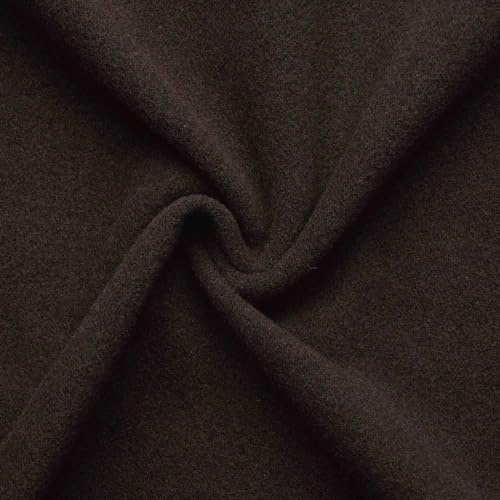 HANNAH - Wollstoff Stoffe Wolle Kaschmir Mantel Mittelalter Vorhang Decke Umhang Larp Meterware - 10 Farben (dunkelbraun)