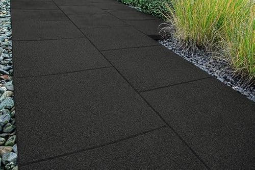 Fallschutzmatten Schwarz 40x40x2,5cm - Fallschutzmatten für Spiel Sport & Freizeitanlagen - leicht zu verlegen