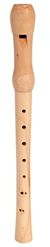 Bino Flöte Spielzeugblockflöte, Kinderflötenspielzeug aus Holz für Kinder ab 3 Jahren (Kinderspielzeug für die musikalische Früherziehung, natürliches Material und Design, Maße 20 x 3 x 3 cm), Natur