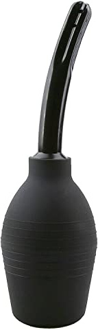 Hisionlee Anal und Vaginaldusche Intim Dusche Klistierspritze Analdusche Analklister - besonders weicher und flexibler Einführstützen (Schwarz 310ml)