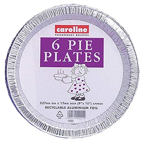 Caroline FOIL Pie Plate 23CM/9IN X6 1023, Silver