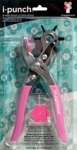 Imaginisce i-Punch Hole Punching Tool, 6 Sizes of Round Holes from 2.5mm to 6mm
