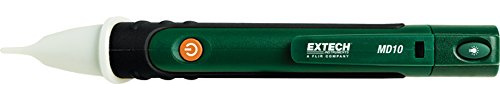Extech Kontaktfreier Magnet-Detektor mit eingebauter Taschenlampe, 1 Stück, MD10 | Erkennt Magnetfelder berührungslos, für Magnetventile/Relais/Spulen, LED-Taschenlampe, Clip, 2 AAA