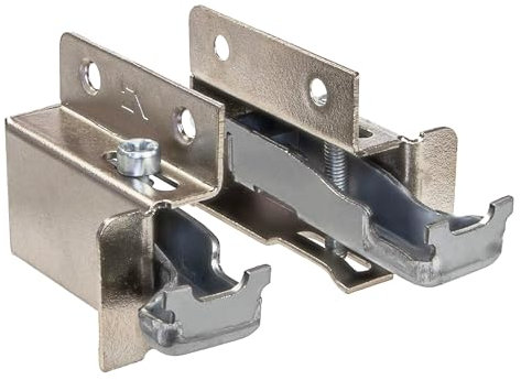 Gedotec Armadio appendiabiti armadio pensile in metallo armadio a muro a vista | Capacità di carico 200 kg | Acciaio nichelato | Supporto per armadio da cucina da avvitare - 1 paio (2 pezzi)