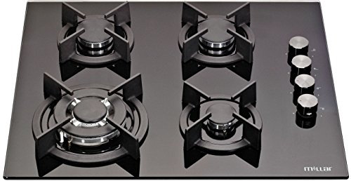 MILLAR GH6041XEB 60cm 4 fornelli in vetro piano cottura a gas