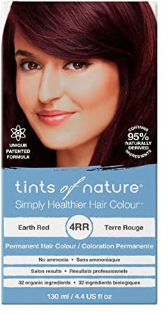 Tints of Nature 4RR Earth Red Permanent Hair Dye, Nourishes Hair and Covers Greys, Ammonia-Free, 130ml