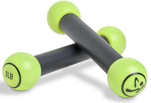 Zumba Toning Sticks 1 lb Weights Set of 2, 1 Pound Hand Weights for Women, Dumbbell Weight Set, Durable and Light 1 Pound Weights Set of 2