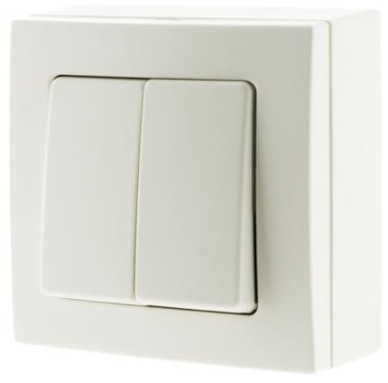 Zenitech Va et Vient Double 10A saillie borne Auto - Blanc - Bel'Vue