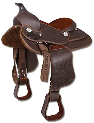 WALDHAUSEN Synthetik Westernsattel für Pony, PON, braun