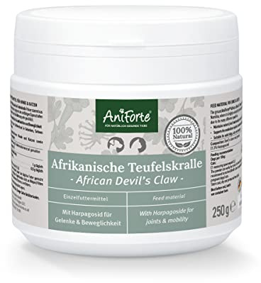 AniForte Devil’s Claw Joint Powder for Dogs & Cats 250g - Natural Joint Supplement for Stiff Joints, Ligaments & Tendons, Maintains Mobility for Adult & Senior Pets