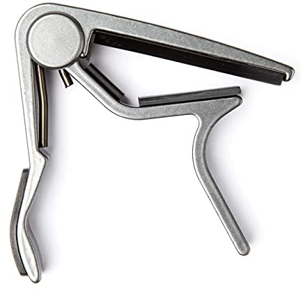 JIM DUNLOP Kapodaster Trigger Aluminium Grau und matt, Folkgitarre, Platte