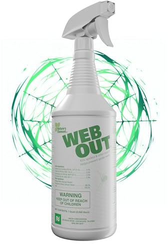 Nisus Web Out Cobweb Eliminator, Ready-to-Use Biodegradable Spray, 1 Quart