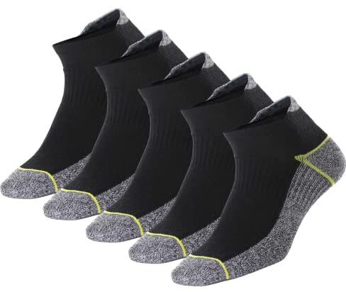 Kodal Copper Ankle Socks, Athletic Low Cut Running Socks for Men Women, Moisture Wicking, Odor Control, Breathable for Sweaty Feet (5 Pairs)