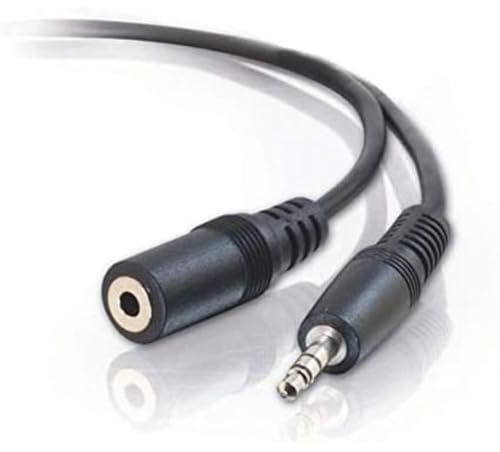 C2G 2M 3.5mm Audio Jack male to Female Stereo Audio Extension Cable, Audio Jack for Headphones, HDTV, Laptop, Smart Phone, Nintendo Switch, Car AUX, PS4, Xbox, Gaming controllers, Gaming Headsets and More