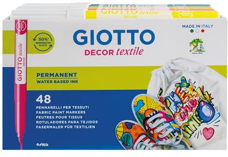 GIOTTO DECOR TEXTILE Schoolpack 48 pz colori assortiti