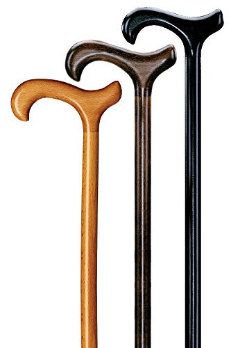 Gehstock Gehhilfe Klassischer Herren-Holzstock mit Derbygriff Farbe schwarz