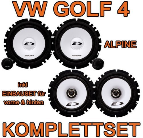 VW Golf 4 - Alpine SXE Komplettset für vorne & hinten
