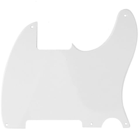 Musiclily 5 Löcher Vintage TL Pickguard Schlagbrett 1 lagig Aged White | für Fender American/Mexikanische 50s Esquire E-Gitarre