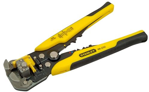 STANLEY FATMAX Automatic Wire Stripper, Strips 10-22 AWG wire with Spring loaded handles, Comfortable grip annd Adjustable wire stop