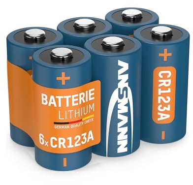 Ansmann CR123A Lithium Batterie 3V 6 Stück - ideal für Garagentoröffner, Alarmanlage, Miniradio, Funkauslöser für Kamera, Messgeräte, Klingel gold