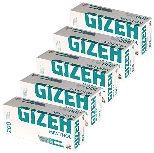 Gizeh Cartuchos de filtro, punta de mentol, 5 x 200 Unidades