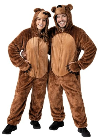 Ikumaal Braunbär-Kostüm, F67 L-XL, für Erwachsen-e Männer Frau-en, Grizzly Bär-en Kostüm-e Fasching Karneval Fasnacht Faschingskostüm-e Karnevalskostüm-e