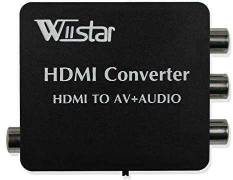 Wiistar HDMI to AV + Audio Converter Support SPDIF and Coaxial Audio Outputs NTSC PAL for TV/PC/PS3/Blue-ray DVD 1080p