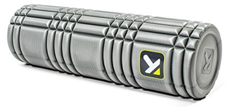 TriggerPoint Grid Faszienrolle mit Kostenlosen Online-Videos, Kompakte Massagerolle, Tragbare und Vielseitige Faszienrolle, Grau, 18/46cm