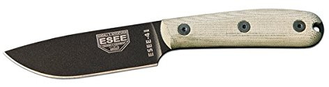 ESEE ES4HM Unisex – vuxna, utomhuskniv | Bladlängd: 11,13 cm, grönt handtag: Micarta, modell 4 med modifierat handtag, flerfärgad, normal