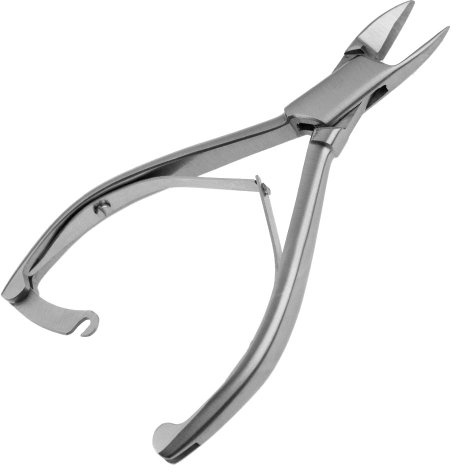 May Profiline Eckenzange 14 cm Edelstahl abgerundete Spitzen Fußpflege | Mit 20 mm Schneide, Schloss und Doppelfedersystem. Bietet maximalen Schutz vor Verletzungen für eine sichere Pediküre.