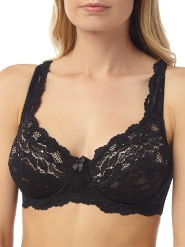 Marlon Women's Sarah Lace Underwired Bra, Black, 40 B