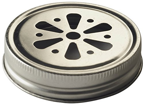 Kilner Trinken Jar Blume Deckel – 6 Stück | Kilner Jar Deckel, Stroh Loch Deckel für Trinken Gläser