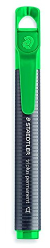 STAEDTLER 3550-5 triplus Chunky Chisel Tip Permanent Marker - Green (Box of 10)