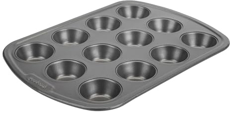 GoodCook Everyday Nonstick Steel Mini Muffin Pan , 12 cup, Gray