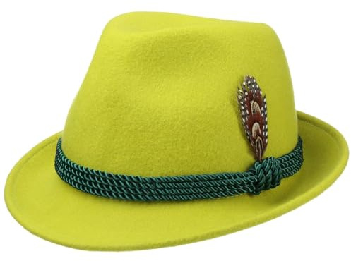 Lipodo Trachtenhut Wollfilz Klassik Trilby Uni Kordel Damen Sommer Winter