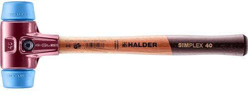 SIMPLEX-Schonhammer, TPE-soft; mit Tempergussgehäuse und hochwertigem Holzstiel | D=40 mm | 3001.040