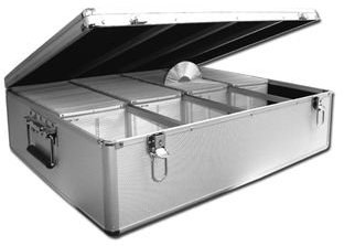 Prodye DJ Koffer Passend für 1000 CD/DVD/Blu-ray, ABS, Silber