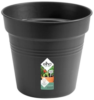 Elho Green Basics Growpot 24 - Vaso Da Coltivazione - Vasetti per Piantine - Ø 24.0 x H 22.1 cm - Nero/Living Black