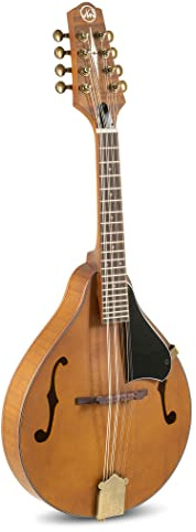 GEWA Mandoline A-Antique Vintage - Massive Fichtendecke - Ahornboden geflammt - Messing-Antique Mechaniken - Inkl. Premium Koffer - Open Pore Vintage Lackierung