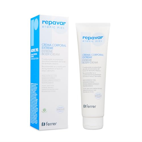 Repavar Atopic Piel - Crema Corporal Extreme para Aliviar la Resequedad Intensa - Para Pieles Atópicas, Secas y Muy Secas - Ideal para Tratar los Brotes - 150 ml