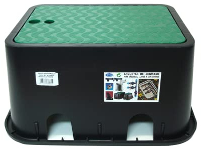 S&M 760815 Arqueta rectangular para riego enterrado 6 salidas