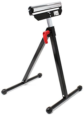 Wiltec Rollenständer bis 60 kg, Rollenbock höhenverstellbar 68-110 cm, aus Metall für Materialzuführung, Rollbock Stützbock Unterstellbock