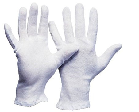 60 Paar Baumwoll-Trikot Handschuhe weiss, Gr. 10