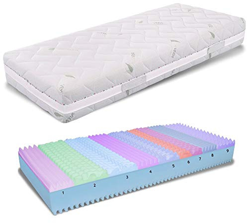 Ailime SRL Materasso SFODERABILE Aloe Vera Memory Singolo 90X190 Alto 21 CM Ortopedico con Dispositivo Medico